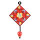 Red Ceramic Floral Tile Wall Hook 